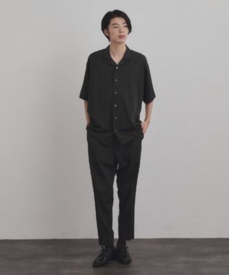 暑い夏に最適！】ルーズトロミシャツセットアップ／上下2点セット