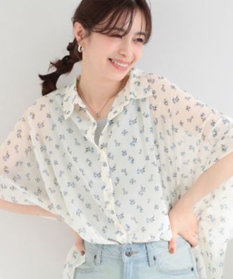 レディース トゥービーシックフラワー刺繍チュニックブラウス