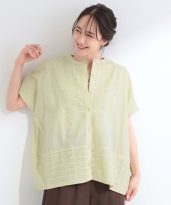 刺繍切り替え前あきブラウス（2002619294） | SHOO LA RUE