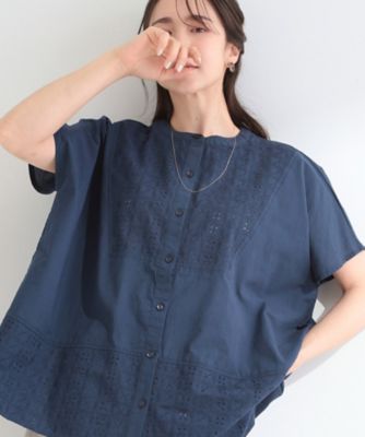 刺繍切り替え前あきブラウス（2002619294） | SHOO LA RUE