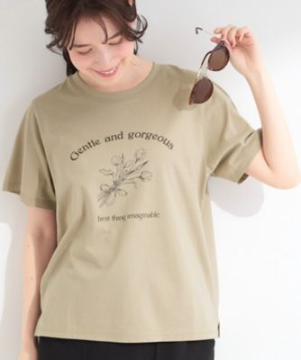 Admiral ベージュ Tシャツ Lサイズ S－LL／洗濯機可】大人のベーシックカラープリントTシャツ