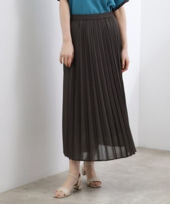 体型カバー・洗える】ドライタッチプリーツスカート