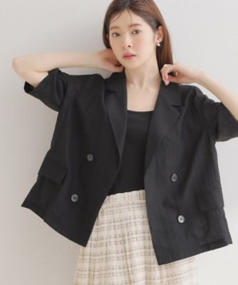 ＜COUTURE BROOCH (Women)＞バックスリットハーフジャケット（２００２６２０９９２）