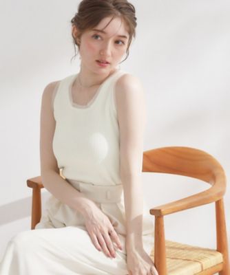 ＜COUTURE BROOCH (Women)＞チュール付きタンクトップ（２００２６２０９９９）