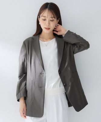 【新品同様】【希少大きいサイズ】アンタイトル トレンチコート サイズ42 はっ水 通勤】バックサテン トレンチコート（トレンチコート） | UNTITLED