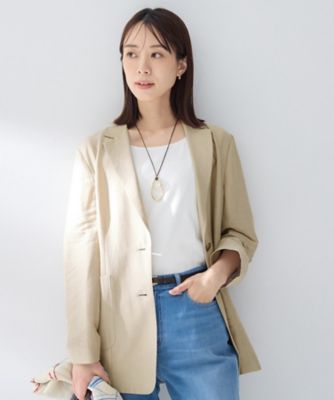 ベージュ系 レディースの大きいサイズ 13号～25号／2L～8L ジャケット