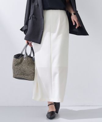 ＜INDIVI L (Women/大きいサイズ)＞【洗える／Ｉライン】ジャージスカート（２００２６２３６９９）