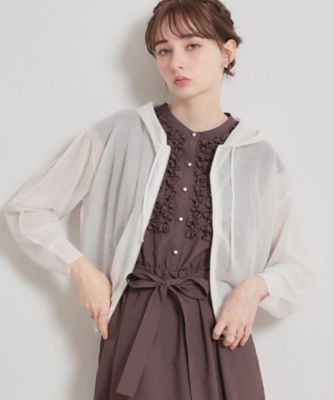 ＜COUTURE BROOCH (Women)＞【洗える】ＬＥＶＩＴＡジップアップフーディー（２００２６２３７９１）