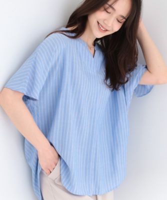 洗濯機可／体型カバー】とろみタックスキッパーブラウス