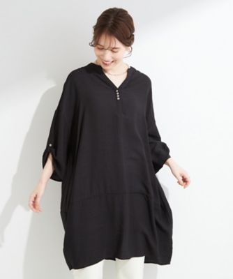 S－LL／洗濯後しわになりにくい】ゆるっと体型カバー 7分袖