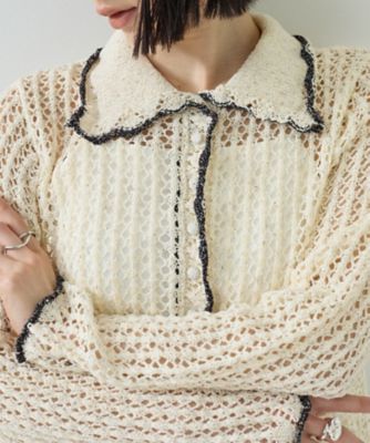 ＜GALLEST (Women)＞【一部店舗限定】ネップメッシュカーディガン（２００２６２４５４１）