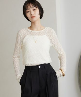 ＜GALLEST (Women)＞【一部店舗限定】バックオープンレースカットソー（２００２６２４５４３）