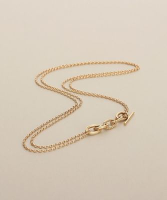 ＜COCOSHNIK (Women)＞Ｋ１０ミックスチェーンマンテル　ネックレス（２００２６２４７９６）