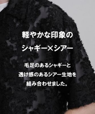 【今期アイテム】シアー花柄刺繍シャツ 26SSトレンドの商品】シアーフラワーシャツ／フラワーデザイン