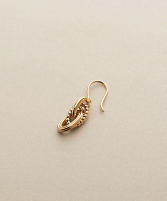 K18 チェーンデザイン ココシュニック　ピアス K10ミックスチェーン フックピアス（2002624966