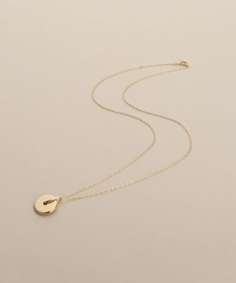 ＜COCOSHNIK (Women)＞Ｋ１０中空コインモチーフ　ネックレス大（２００２６２４９６９）