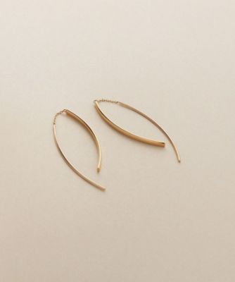 ＜COCOSHNIK (Women)＞Ｋ１０中空アーチフリンジ　ピアス大（２００２６２４９７９）