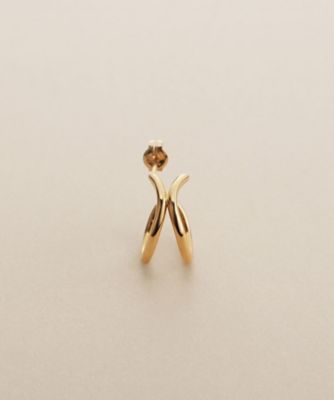 K10中空Xループ スタッドピアス（2002624982