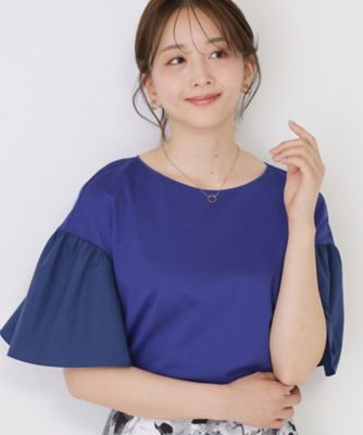 手洗い可／日本製】ギャザーフレアスリーブ プルオーバー
