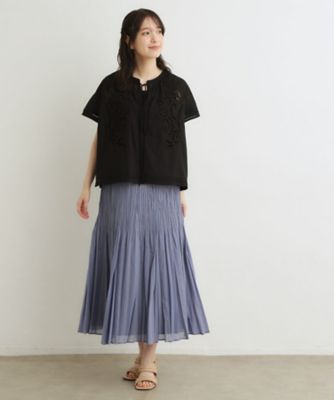 23区 - 極美品✨23区 洗える カットワークレース フレアブラウス 