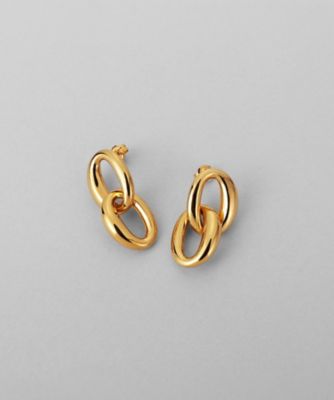 ＜COCOHNIK ONKITSCH (Women)＞シルバー　ダブルドロップニュアンスピアス　ＧＰ（２００２６２５９６９）