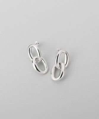 ＜COCOHNIK ONKITSCH (Women)＞シルバー　ダブルドロップニュアンスピアス（２００２６２５９７０）