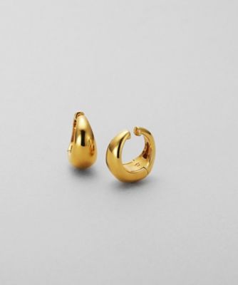 ＜COCOHNIK ONKITSCH (Women)＞シルバー　ハギーイヤリング　ペアシェイプ　Ｍ　ＧＰ（２００２６２５９７５）