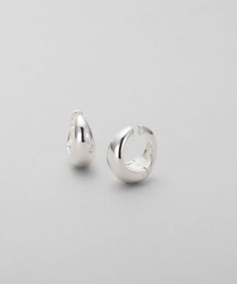 ＜COCOHNIK ONKITSCH (Women)＞シルバー　ハギーイヤリング　ペアシェイプ　Ｍ（２００２６２５９７６）