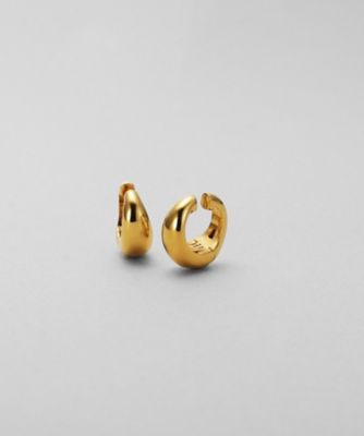 ＜COCOHNIK ONKITSCH (Women)＞シルバー　ハギーイヤリング　ペアシェイプ　Ｓ　ＧＰ（２００２６２５９７７）