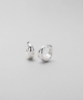 ＜COCOHNIK ONKITSCH (Women)＞シルバー　ハギーイヤリング　ペアシェイプ　Ｓ（２００２６２５９７８）