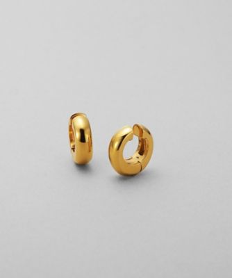 ＜COCOHNIK ONKITSCH (Women)＞シルバー　ハギーイヤリング　ドーム　Ｓ　ＧＰ（２００２６２５９８１）