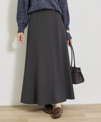 美シルエット】ジョーゼットサテンセミフレアスカート