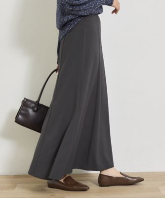 新品同様★定価2.4万円★エストネーション★36★ジョーゼット スカート 美シルエット】ジョーゼットサテンセミフレアスカート