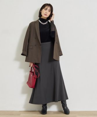 美シルエット】ジョーゼットサテンセミフレアスカート