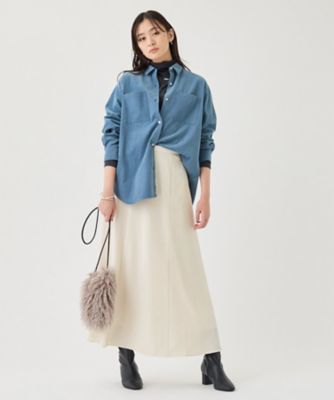 美シルエット】ジョーゼットサテンセミフレアスカート
