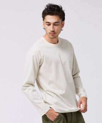 Open Ty 長袖 ジップアップ ジャケット ボーダー シルケット ボーダー 長袖 Tシャツ（2002627139） | TAKEO