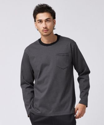 Open Ty 長袖 ジップアップ ジャケット ボーダー シルケット ボーダー 長袖 Tシャツ（2002627139） | TAKEO