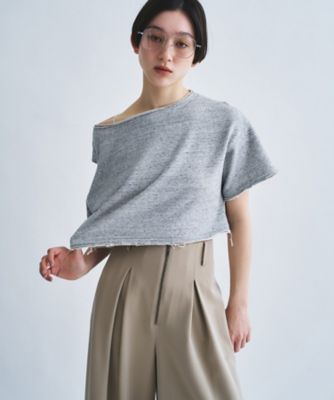 back open half－sleeve sweat