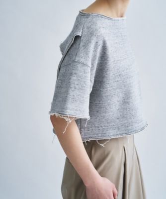 back open half－sleeve sweat