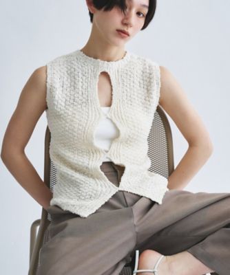 新作サルセーション　Back Pleat Tank Top cloudy open back tank（2002627574