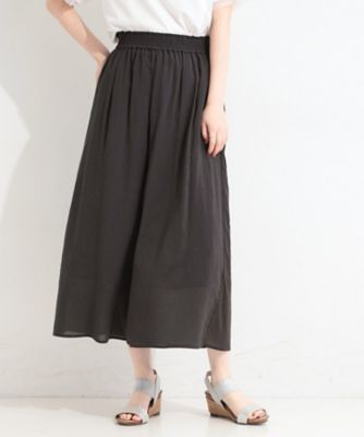 洗濯機可】スカート見えで華やか ウエストゴムで楽ちんガウチョパンツ