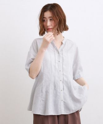 洗濯機OK・ひんやり】さらっと軽やか、夏のフレアシャツ