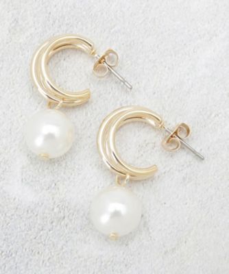 バロックパール風フープピアス（83145402） | Rose Tiara