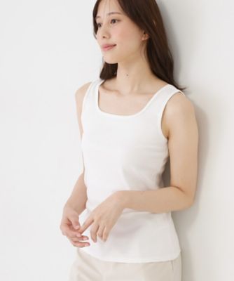 ＜COUP DE CHANCE (Women)＞【手洗い可／日本製／前後２ｗａｙ】テレコタンクトップ（２００２６２９９３６）