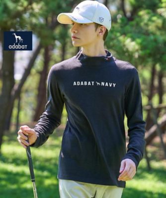 ADABAT NAVY】ブラッシュドサーモモックT
