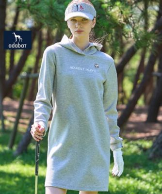 ADABAT NAVY】長袖フーディワンピース