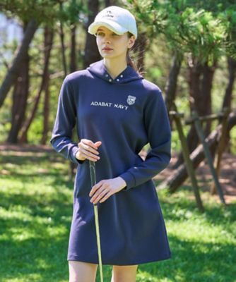 ADABAT NAVY】長袖フーディワンピース