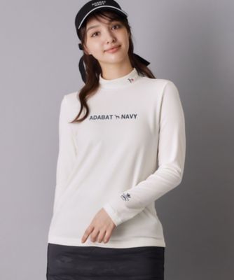 ADABAT NAVY】セルヒートモックネックプルオーバー
