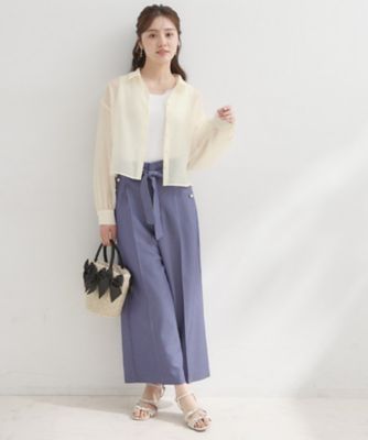 希少 Stone  ガーメントダイ ショート丈 シアー 薄 セーター 洗える】ショート丈 シアーシャツ（2002637330） | COUTURE