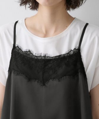 サテンレース キャミソール（2002638159） | Dessin (Women